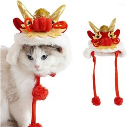 Appareils chinois Année chinoise Style Pet Dragon Hat mignon Boucoir en moes