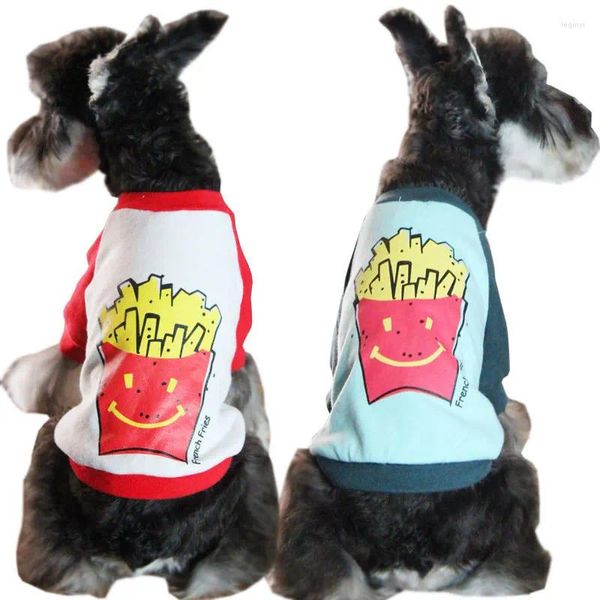 Vêtements pour chiens Chips Imprimer Automne Printemps Vêtements pour animaux de compagnie Motif Chat Sweatershirt Sweat à capuche Bichon Teddy Petit