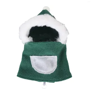 Ropa para perros Ropa de pájaro de Navidad Suave Piel amigable Lindo traje con capucha para Lovebird Cockatiel Green Cosplay