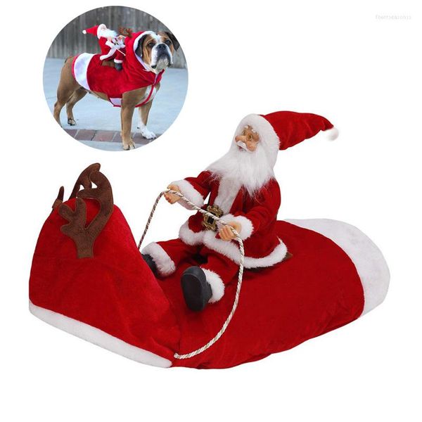 Vêtements de chien Costume de chat de Noël pour petits chiens Santa Claus Pet Riding Outfit Chihuahua York Terrier Chiot Vêtements Mscotas Produits