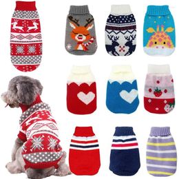 Vestuário para cães Natal gato tricô suéter pulôver roupas quentes de inverno para cães pequenos chihuahua yorkies filhote de cachorro jaqueta roupas para animais de estimação