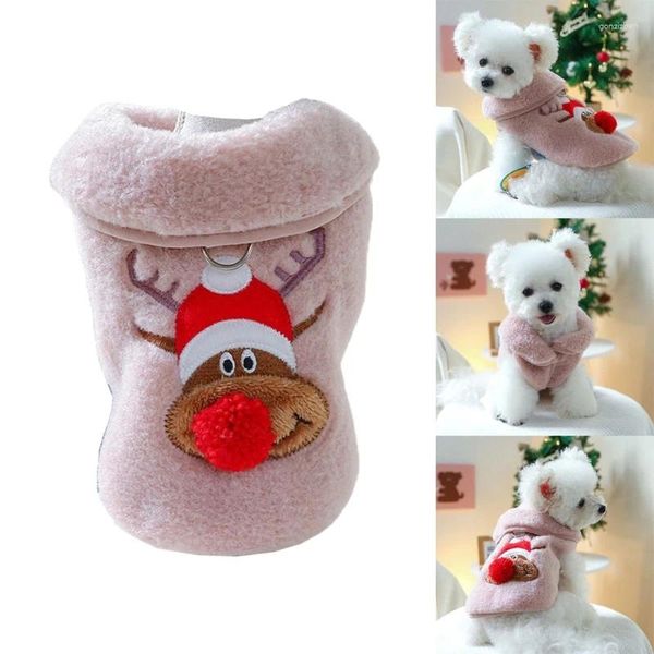 Ropa para perros Navidad Gato Chaleco Suéter Perros pequeños Clima frío Ropa cálida Pografía Props Fiesta Disfraz de reno Accesorios para mascotas Y5GB