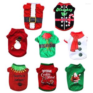 Vêtements pour chiens Vêtements de Noël Vêtements pour animaux de compagnie en coton Sweats à capuche pour petits chiens Chats Gilet Chemise Chiot Costume Outfit Cadeau