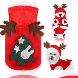 Hond Kleding Kerst Kleding Leuke Huisdier Hoodie Winter Sweatshirt Voor Kitty Honden Chihuahua Santa Kostuum Xs-Xl Drop Levering Thuis Gard Dhg5W