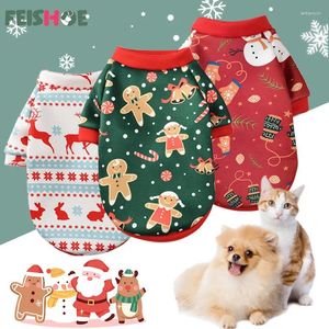 Vêtements pour chiens vêtements de Noël mignon pull pull chat hiver plus les tenues en velours noix costumes chauds pour chiot ubranka dla psa