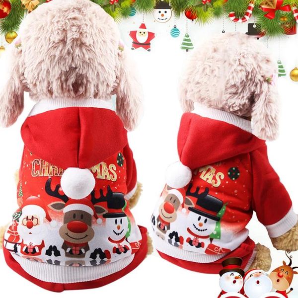 Vêtements de chien Vêtements de Noël pour petits animaux de compagnie Costumes de Noël Winte Manteau Vêtements Mignon Chiot Tenue Plus Tailles Para Perro 35