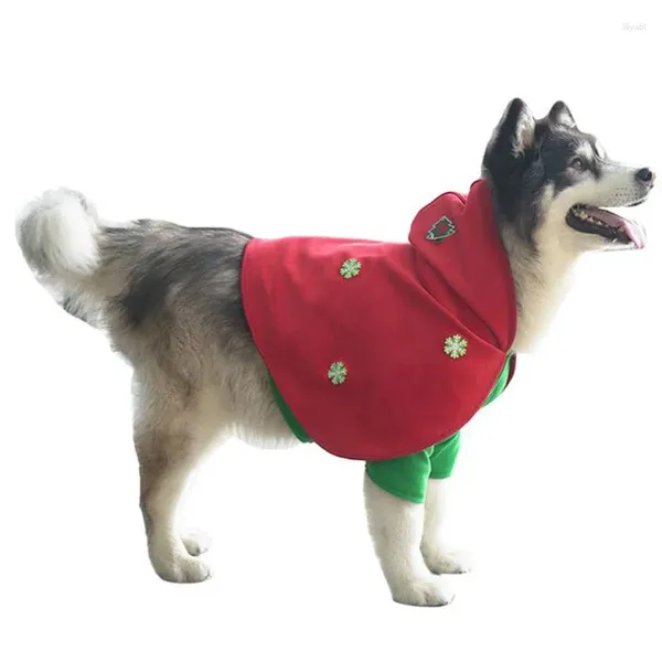 Vêtements de chien Vêtements de Noël Rouge Noël Pet Manteau Outfit Party Costume Cape Santa Renne Habillez-vous pour les animaux de grande taille M-6XL Taille