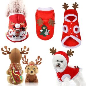 Vêtements de chien Vêtements de Noël Costume de Père Noël pour Pug Chihuahua Yorkshire Pet Cat Vêtements Veste Manteau Animaux 2024 Année 231114