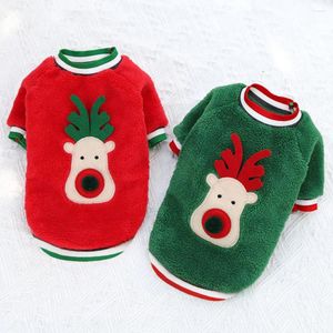 Vêtements de chien Vêtements de Noël Vêtements de polyester doux T-shirt à manches courtes Pet Chiot Costume de vacances Gilet Produits de festival
