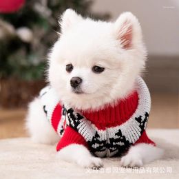 Vêtements pour chiens vêtements de Noël chouchlon d'hiver pull de chat pour les petits chiens en tricot de renne