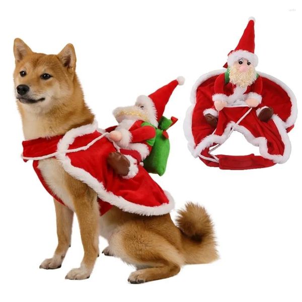 Habillement de vêtements pour chiens Vêtements Cat cosplay costume de compagnie de compagnie Halloween fête funky santa claus habiller