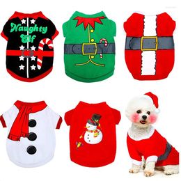 Vêtements pour chiens Costume de Noël Vêtements pour animaux de compagnie pour chemise Vêtements de Noël mignons Chiot Kitty Chiens Animaux Chihuahua York