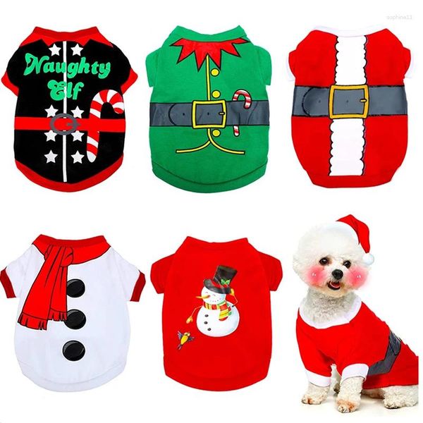 Ropa para perros Disfraz de Navidad Ropa para mascotas para camisa Ropa linda de Navidad Cachorro Kitty Perros Mascotas Chihuahua York