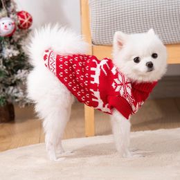 Vêtements de chien Costume de Noël Pull pour animaux de compagnie tricoté col haut Teddy Fadou Chat