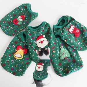 Vêtements pour chiens de Noël Coton Vest Cat Cat Bottom Clothes Match pour les petits chiens