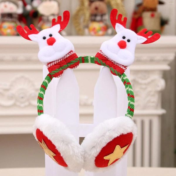 Vêtements pour chiens Décoration de Noël Décoration du Père Noël Claus Elk Snowman Bear Kids Decor Farmoffs Warm Earmuffs Party pour garder les couvre-chefs pour les enfants et l'adulte