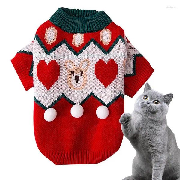 Ropa para perros Perros de Navidad Suéteres Mascotas Jumper para gatos y prendas de punto suaves Suéter para mascotas Cachorro Pequeño