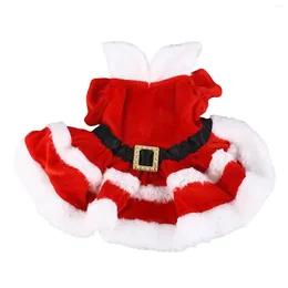 Robe de Noël de vêtements pour chiens costume confortable polyester chaud facile à porter une peau élégante manche courte pour les chats