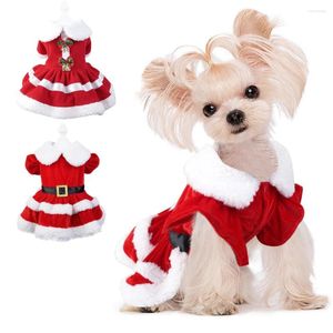 Hondenkleding Kerstjurk Leuke meisjes Winterkleding Comfortabel Klein huisdier Rode rok Pak Gemakkelijk op te ruimen Benodigdheden