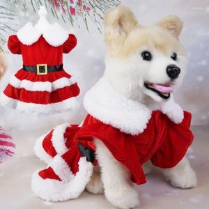 Hondenkleding kerstjurken Rode rokken vlinderdas vakantiefeest kostuum voor puppy chihuahua Yorkie
