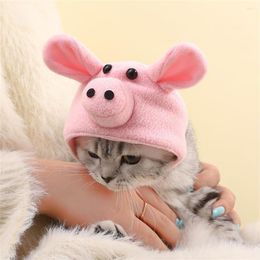 Chien vêtements Festival de noël chapeau pour animaux de compagnie pour chats forme animale Costume personnalisé petits accessoires hiver chaud chapeaux chaton casquette