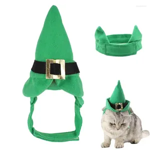 Hondenkleding Kerstmis hoed vlinderdas set huisdier kostuum voor vakantie grappige groene kat outfit top katten kleine honden
