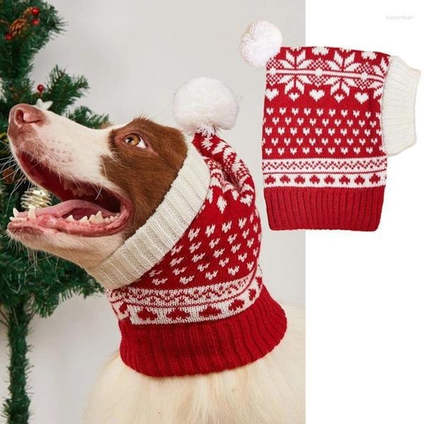Ropa de perro sombreros de punto de Navidad accesorios de crochet divertidos para el invierno.
