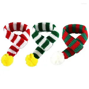 Vêtements pour chiens Christmas tricot foulard à rayures chaudes et épaississements épaissis costumes de chat mignon pour animaux de compagnie