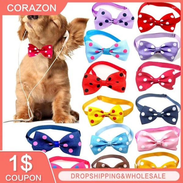 Ropa para perros Navidad Pet Cat Collar Bow Tie Correa de cuello ajustable Accesorios de aseo Suministros de decoración