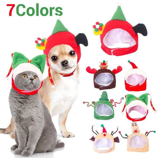 Vêtements pour chiens Noël chat chat santa chapeau petit chiot de Noël
