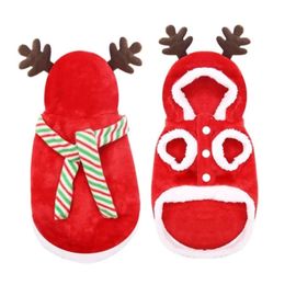 Vêtements de chien Noël Pet Chats Chiens Vêtements Santa Costume pour Chihuahua Yorkshire Cat Vêtements Flanelle Manteau Année Noël 231114