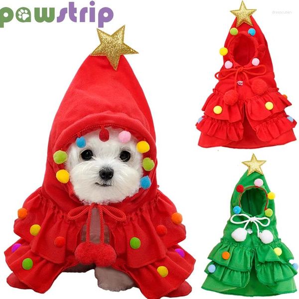 Vêtements pour chiens de Noël creux de animal de compagnie Vêtements d'hiver pour les petits chiens chats cosplay costume de Noël chaton chiot fête