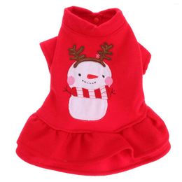 Hondenkleding Kerst kleding Kostuum Rok jurken Puppy DressWarmsnowman Honden Girl Cloth Outfits Hoodies Birthday Sweater