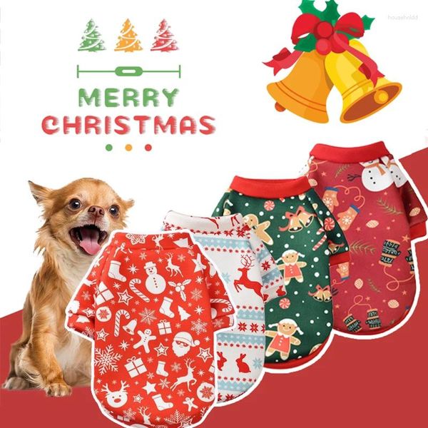 Ropa para perros Navidad Ropa para mascotas Disfraz cálido para cachorro Lindo Jersey Suéter Gato Invierno Plus Trajes de terciopelo Ubranka Dla Psa