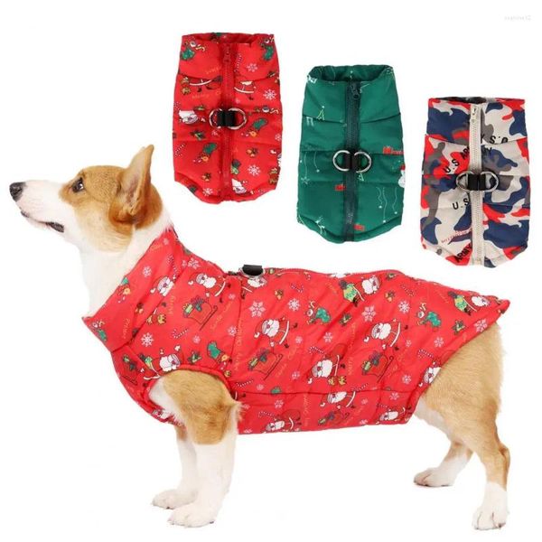 Ropa de perros para la ropa navideña Pet ropa impermeable Capper de algodón suave bucle de tracción de algodón al aire libre Adventure chaqueta de esquí para perros y gatos