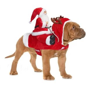 Hondenkleding Kerstmis Hond Verkleedkleding Winter Warme puppyjas Grappig Kerstmankostuum Chihuahua Franse Bulldog Labrador jas 231114