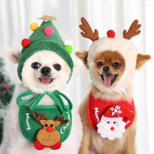 Hondenkleding Kerst Pet Hoed Schattig Gewei Speeksel Handdoek Voor Kat Aankleedbenodigdheden Sjaal Herfst- en Winterkleding Accessoire