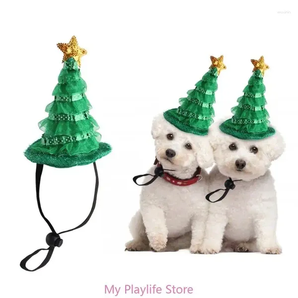 Vêtements pour chiens de Noël chapeau animal de compagnie arbre pour chiens habillage de chat fournit de beaux carnavals accessoires d'hiver