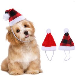 Vêtements pour chiens Chapeaux pour animaux de compagnie de Noël Chiens Chats Ornements de fête Petit et collier Paracord Pull Stop Train en cuir
