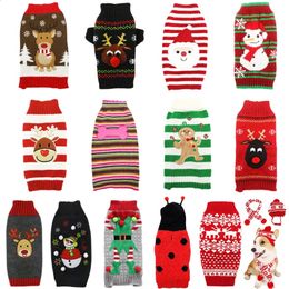 Vêtements pour chiens Pull de Noël pour animaux de compagnie Pulls pour chiens de chat Pulls tricotés pour chiots Chaud Automne Hiver Costume de Noël pour petit moyen grand gilet de chien 231110