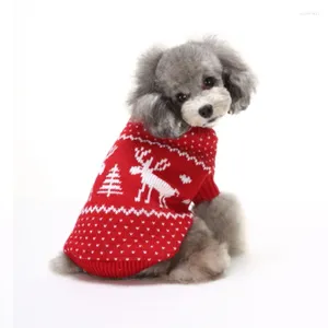 Ropa para perros Navidad Suéter para mascotas Copo de nieve Ropa de Halloween Abrigo Elk para perros pequeños