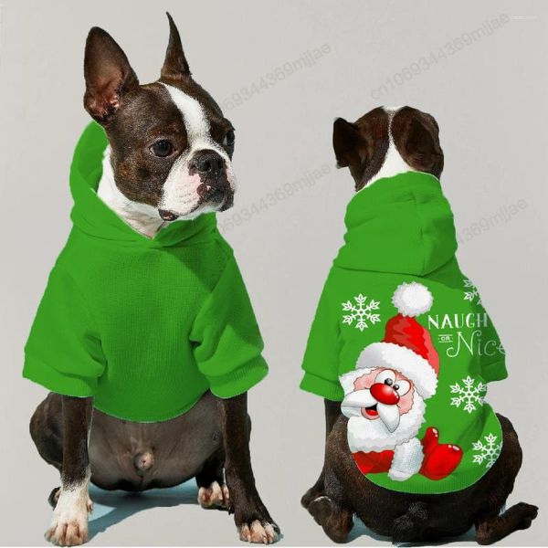 Vêtements de chien de Noël Chiot Vêtements pour animaux de compagnie pour bébés chiens Pull à capuche Grand Costume Vêtements Vêtements pour chiens 2024 Carlin