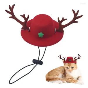 Vêtements de chien Christmas Rendeer chapeau créatif petit fourablage pour animaux de compagnie accessoires de costumes multifonctionnels mignon