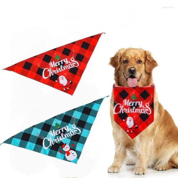 Vêtements de chien Noël Thanksgiving pour animaux de compagnie fournit des lèvres Triangle Scarf Chat et bavoir