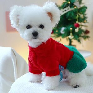 Robe d'arbre de Noël de vêtements pour chien pour garçon ou fille chiens moyens intérieurs et extérieurs utilisent la jupe animal de compagnie