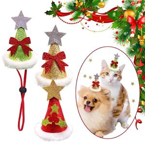 Vêtements de chien arbre de Noël arbre animal de compagnie décoration de décoration accessoire de nœud accessoires de chiot décorations 2024