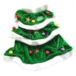 Vêtements pour chiens Costume en forme d'arbre de Noël Vêtements d'hiver pour animaux de compagnie Robe à capuche chaude et confortable pour la fête