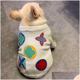 Hondenkleding klassieke bloemenmode truien Franse bldog teddy schnauzer puppy trui herfst winter warme huisdier drop levering huis gar dhjad