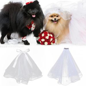 Hondenkleding klassiek bruiloft sluier bruids kostuum boetiek puppy katten huisdieren accessoire verzorging drop -schip accessoires