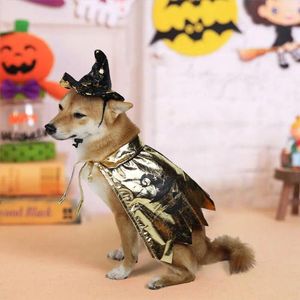 Hondenkledingmantel voor huisdieren Stijlvolle Pet Witch Cape Hat Set Halloween Party Decoratie Feestelijk kostuum Cats Dogs Cosplay